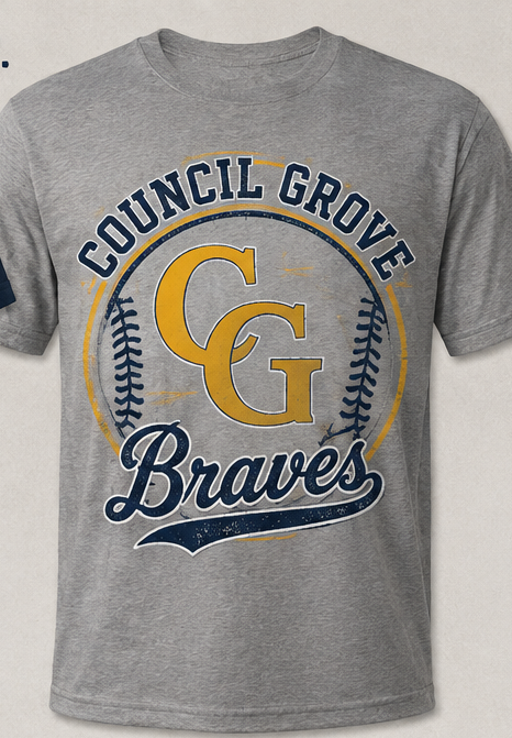 Council Grove Baseball Shirt – Design 2
