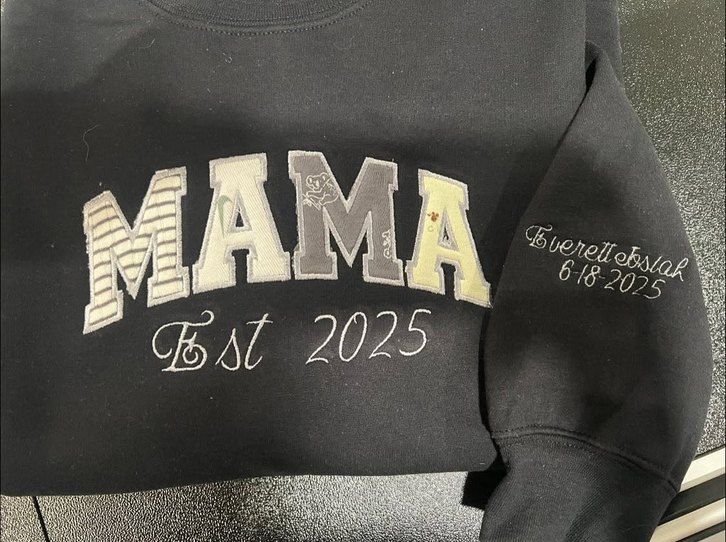 Custom Mama, Nana & Grandparent Embroidered Sweatshirt