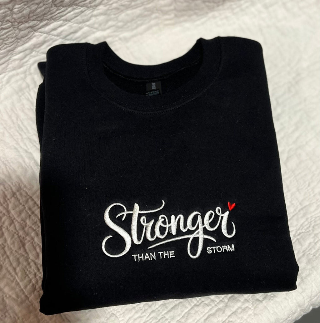 Stronger Than the Storm Embroidered Sweatshirt
