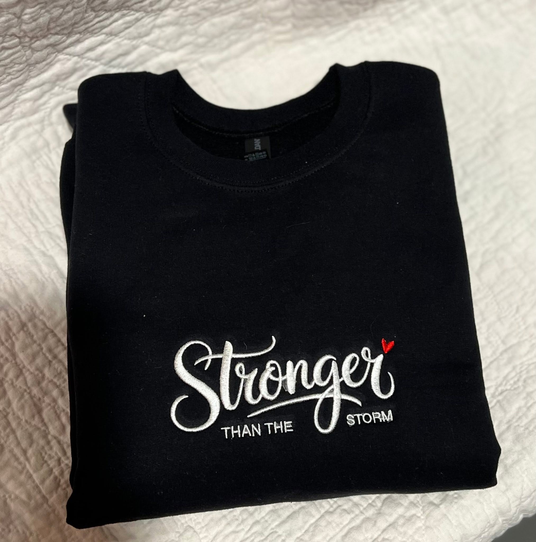 Stronger Than the Storm Embroidered Sweatshirt